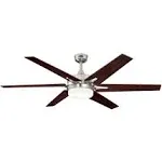 Westinghouse - Cayuga 60-Inch Indoor Ceiling Fan with Dimmable LED Light Kit, Brushed Nickel 7207700