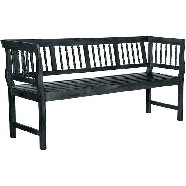 Safavieh PAT6732B Outdoor Collection Brentwood Bench, Ash Grey