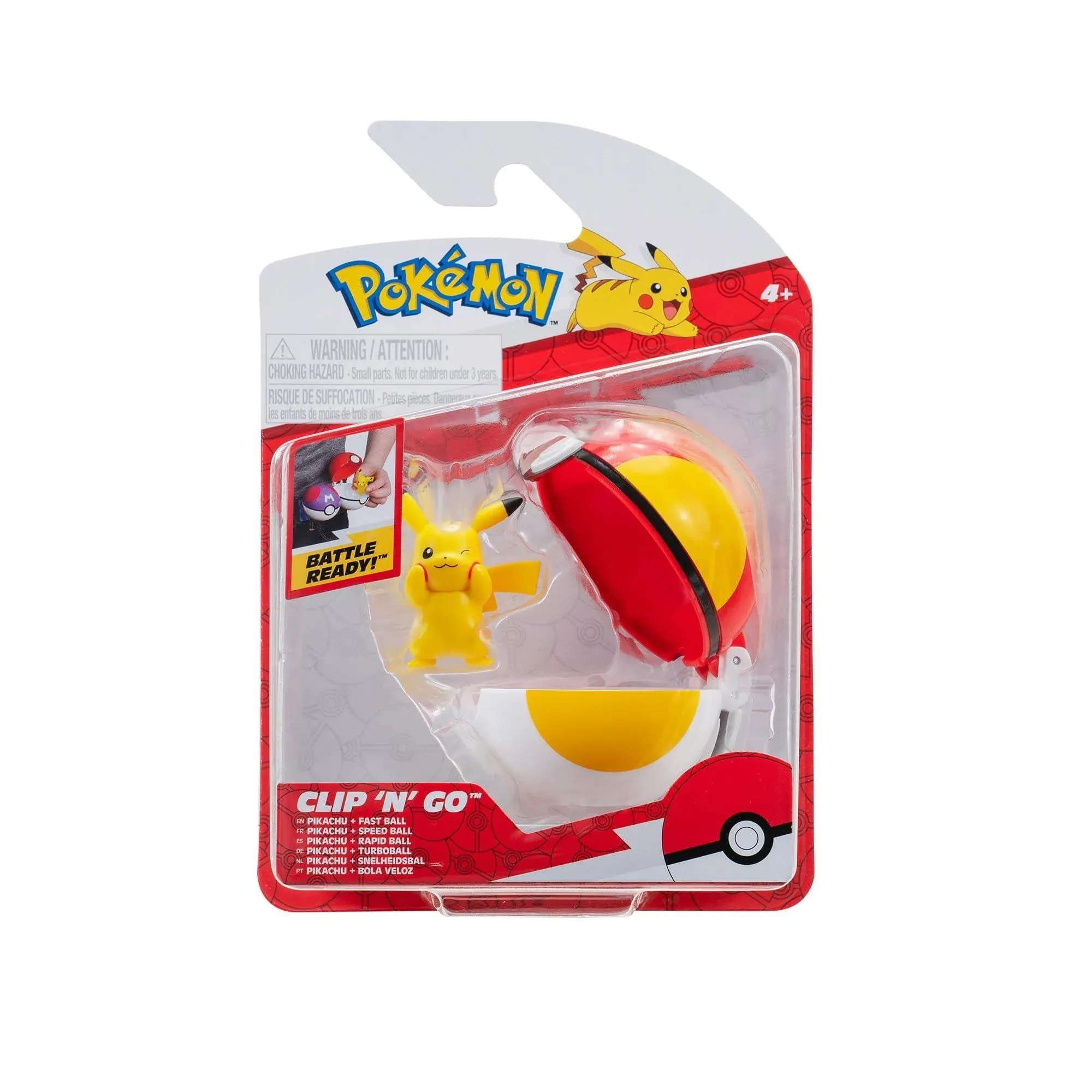 Pokemon Clip &#039;N&#039; Go Pikachu and Fast Ball Belt Set