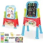 Costway Height Adjustable Kids Art Easel Magnetic Double Sided Board