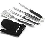 Cuisinart - 3 Piece Grilling Tool Set with Grill Glove - Black