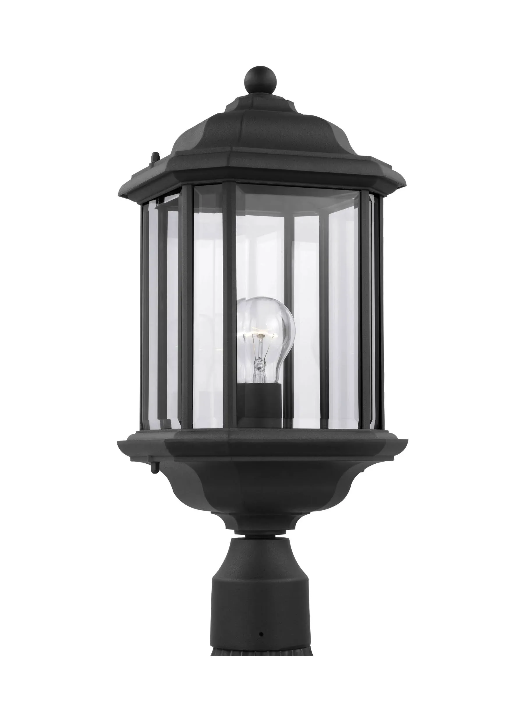 Sea Gull Lighting Kent Black One Light Outdoor Post Lantern 82029-12