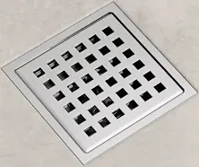 Vigo VG07004 Shower Drain 2-1/4&#034; Connection Pattern Grate Shower - Chrome *READ*