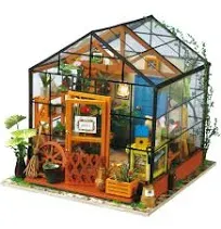 Rolife Cathy&#039;s Flower DIY Miniature House Dollhouse Kit w/ LED Light