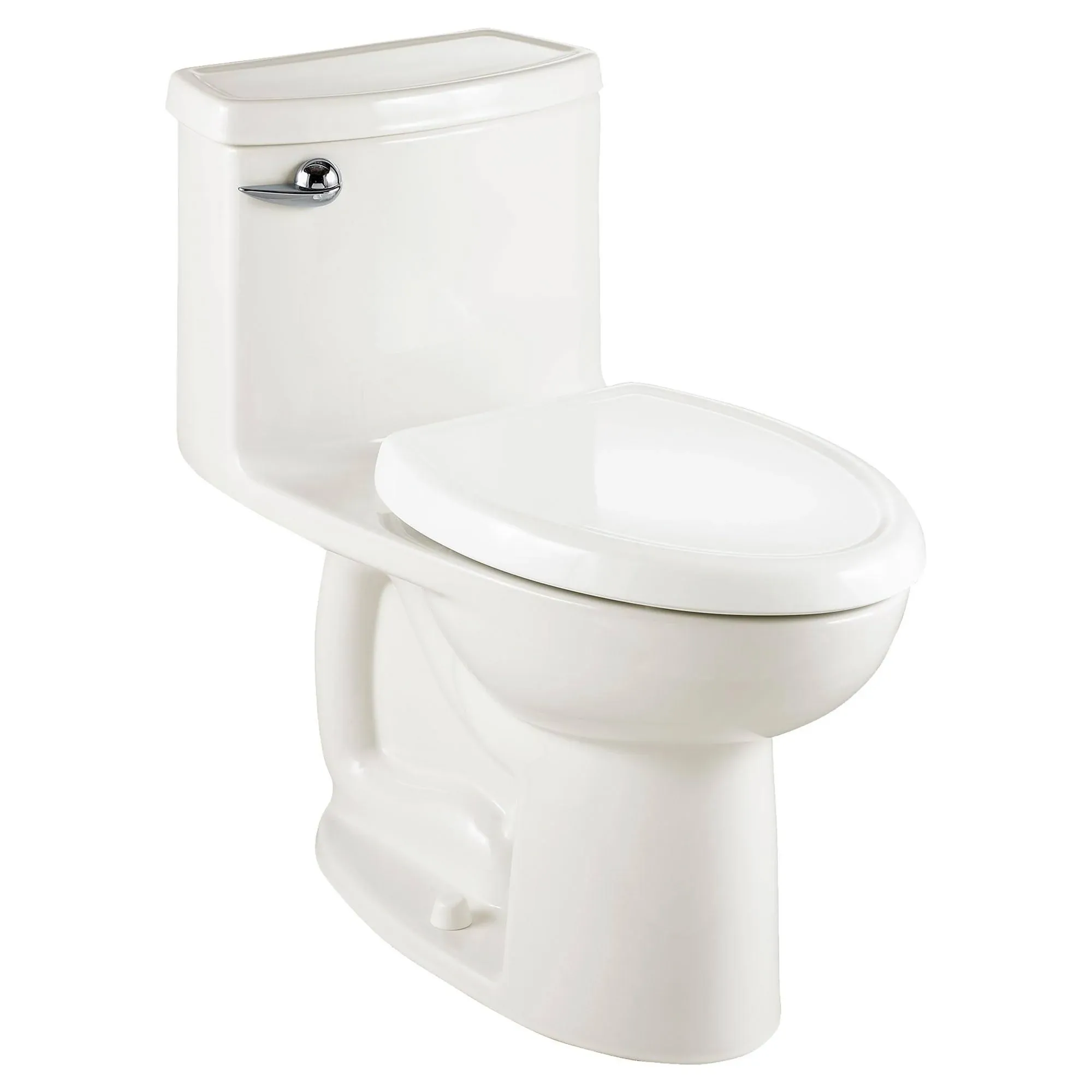 American Standard 612AA001.020 Compact Cadet 3, One-Piece Toilet with Slow-Close Seat and Wax Ring, Elongated Front, Left-Hand Flush, White, 1.28 GPF