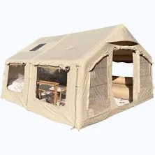 Coody Koala Air - Tienda de campaña inflable para 6 a 8 personas, tiendas de campaña al aire libre para camping, impermeable, fácil instalación, tienda de campaña caliente de lona con