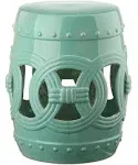 Safavieh Double Coin Garden Stool, Light Blue