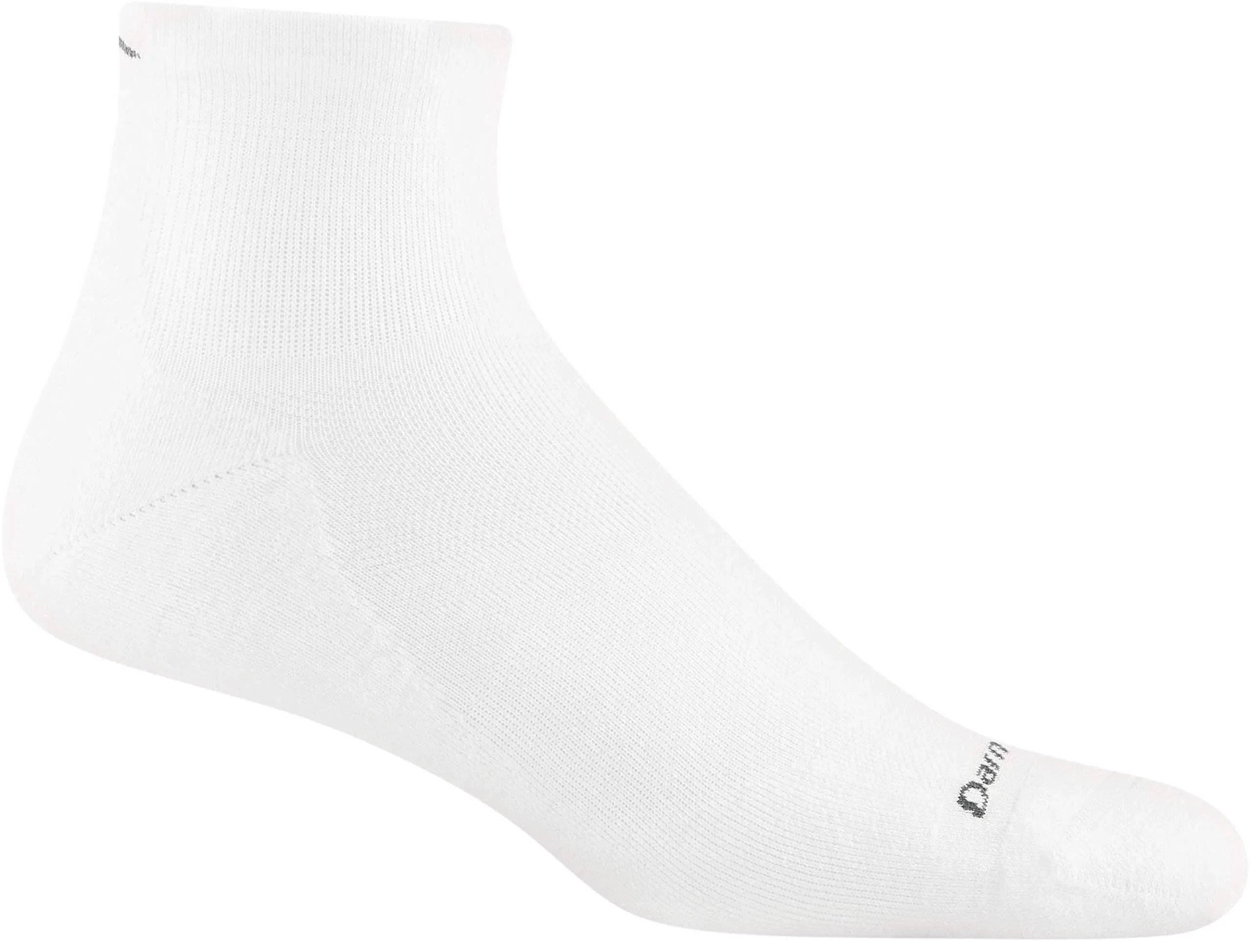 Darn Tough Men's Run Coolmax 1/4 Ultra-Lightweight with Cushion White