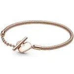 Pandora Moments Rose Gold Heart T-Bar Bracelet