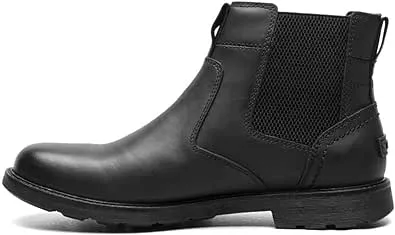 Nunn Bush Men's 1912 Plain Toe Chelsea Leather Pull on Boot with Scotchguard Defender