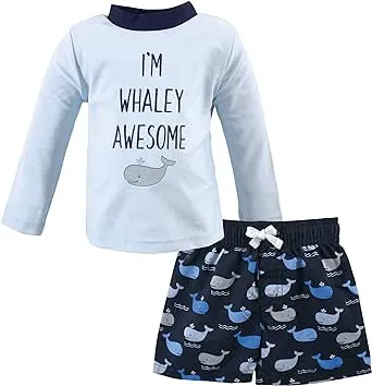 Hudson Baby Unisex Baby Swim Rashguard Set