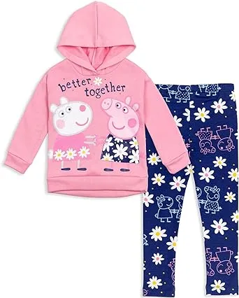 Peppa Pig Pullover Fleece Hoodie and Leggings Set