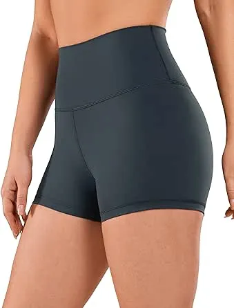 CRZ Yoga Women's Yoga Train High Rise Biker Shorts Nakedfeel Short 3'' Melanite / S