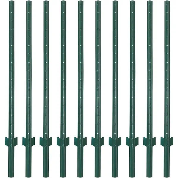 LADECH 3-4-5-6-7 Feet Sturdy Duty Metal Fence Post