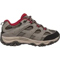 Merrell Big Kids Moab 3 Low Waterproof Hiking Shoes in Boulder Red