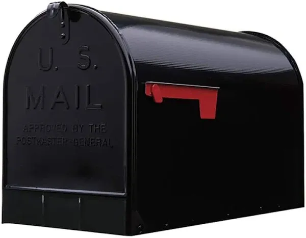 Gibraltar Stanley T3 Gray Steel Rural Post Mount Mailbox