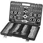 VEVOR Tap and Die Set 110-Piece Include Metric Size M2 to M18 Bearing Steel Taps and Dies Essential Threading Tool for Cutting External Internal