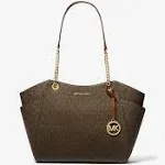 Michael Kors Jet Set Large Chain Brown Shoulder Tote Bag