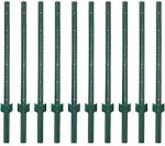 3-4-5-6-7 Feet Sturdy Duty Metal Fence Post – Garden U Post for Fencing - 10 Pac