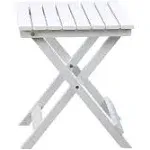 Folding Wood Side Table Adirondack Portable Square 1 White Rectangular 