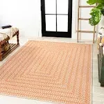 Jonathan Y Chevron Modern Concentric Squares Indoor/Outdoor Area Rug - Orange/Cream - 2x8 Feet