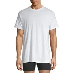 Stafford Men's Tall/Extra Tall Heavy Weight Cotton Crew Neck Undershirts (4 Pack)