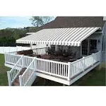 ALEKO Retractable 10 x 8 feet Home Patio Canopy Awning Black Color