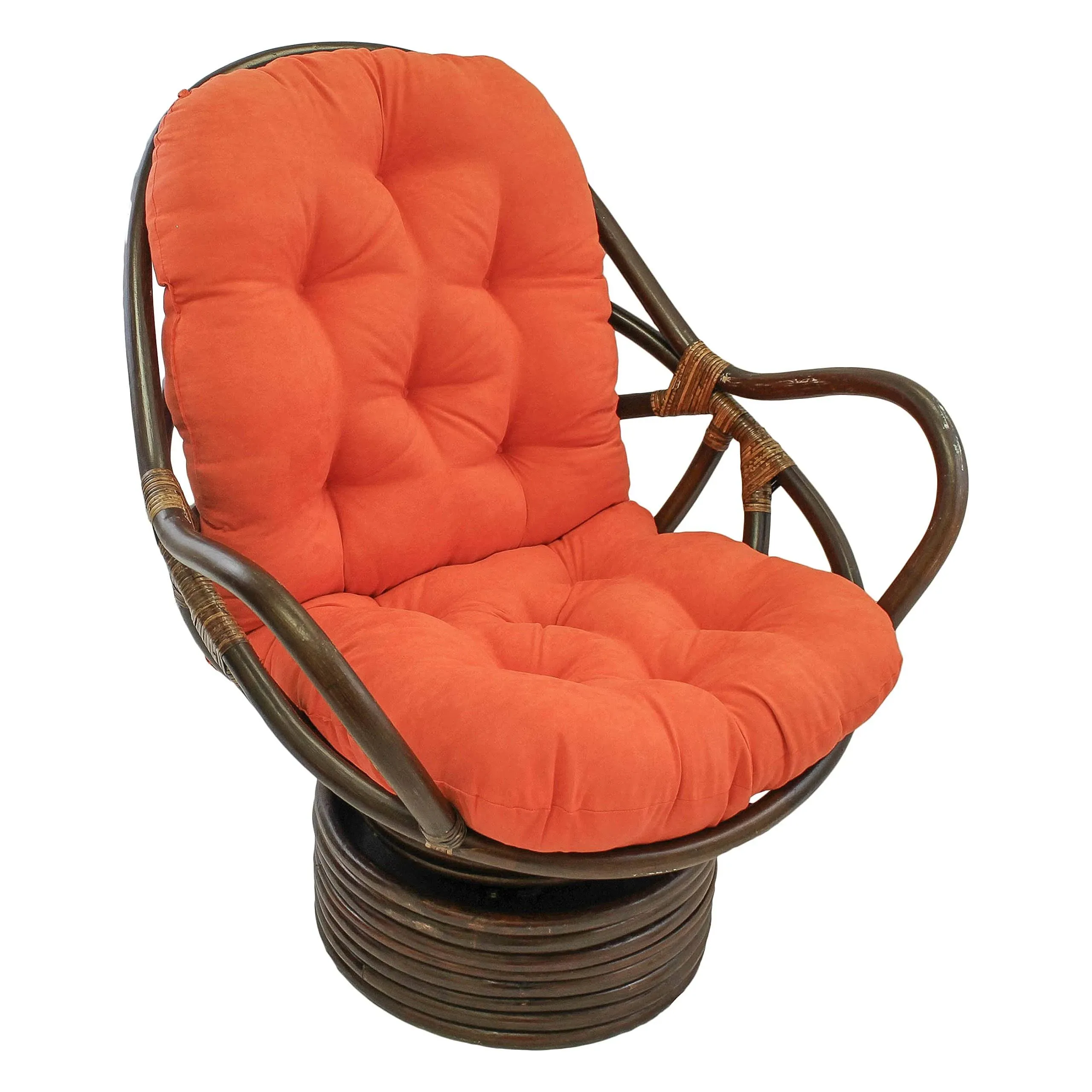 Blazing Needles 48 x 24 in. Swivel Rocker Cushion Tangerine Dream