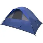 5 Person Camping Tent with Rain Fly and Carrying Bag for Backpacking, Blue