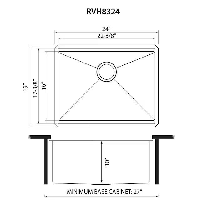 Ruvati 24-Inch Workstation Rounded Corners Undermount Ledge Kitchen Sink with Accessories - RVH8324