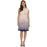 Women's London Times Cap Sleeve Fit & Flare Dress, Size: 8, Pink Navy