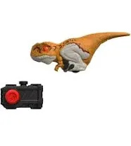 Mattel Jurassic World Dominion Uncaged Click Tracker Atrociraptor Ghost, Interactive Toy Dino, Motion & Sound, Clicker Control