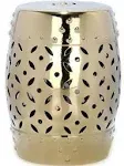 Safavieh Paradise Harmony Ceramic Garden Stool, Gold, 18.5"