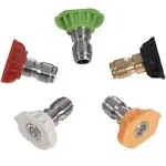 Z-Color 5Pcs Pressure Washer Spray Nozzles 1/4 Quick Connection Spray Tip Set (4