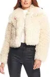 Donna Salyers Fabulous-Furs Snowdrift Faux Fur Jacket Ivory