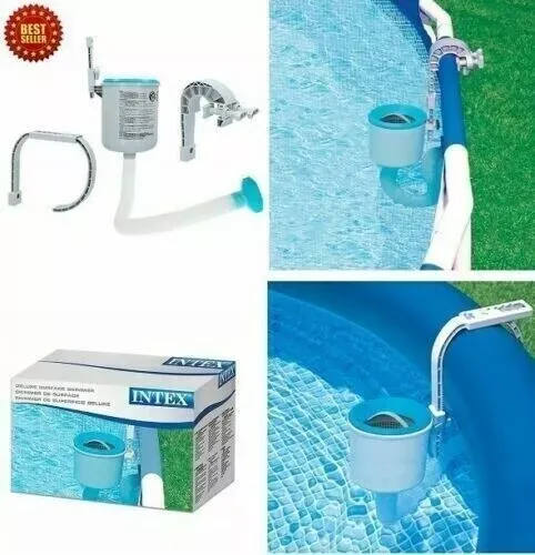 Intex Swimming Pool Deluxe Surface Skimmer Wall Mount Basket Above Ground Debris