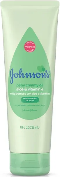 Johnson's Baby Creamy Oil, Aloe & Vitamin E - 8 fl oz