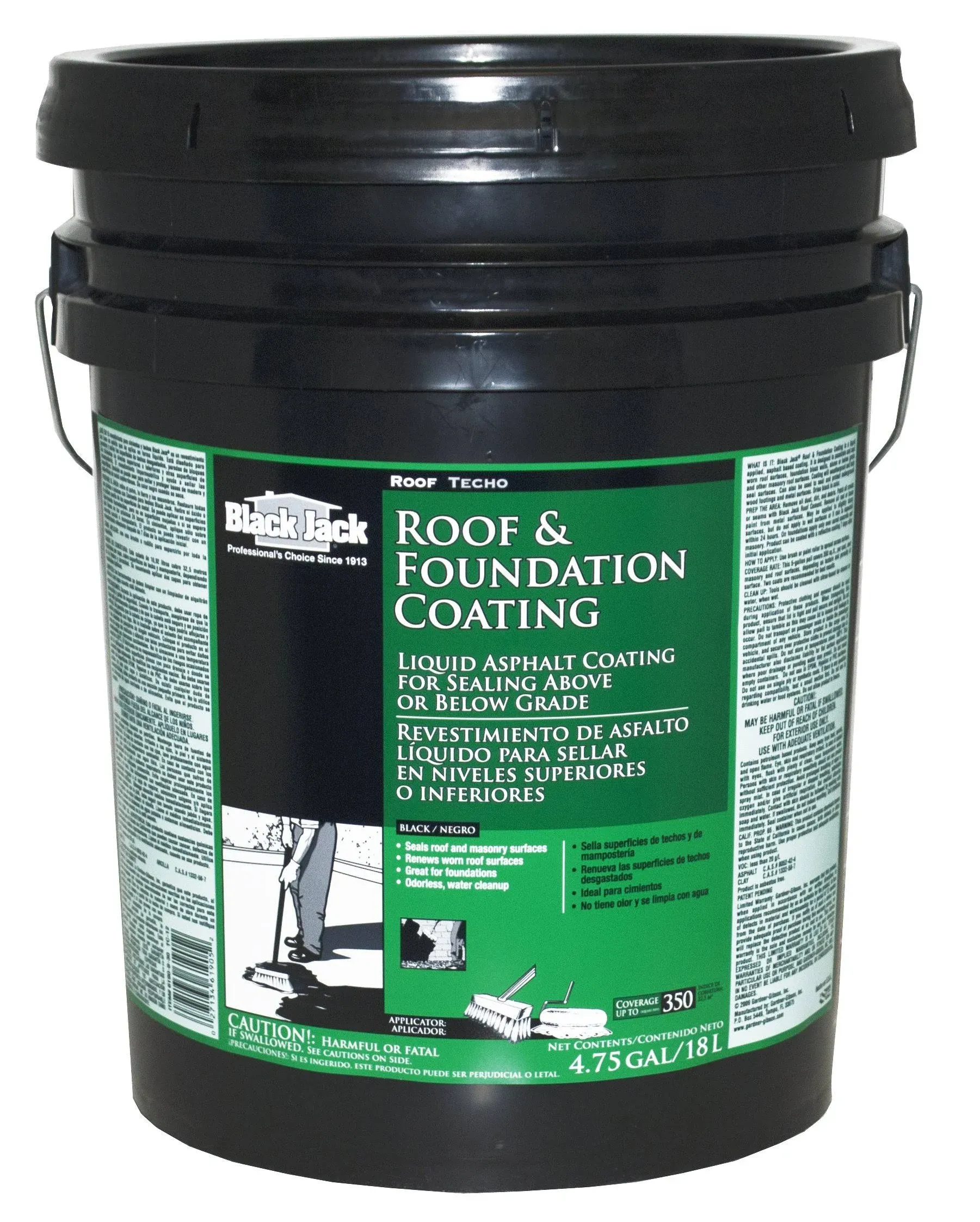 Black Jack 6190-9-30 Asphalt Roof and Foundation Coating 4.75 Gallon