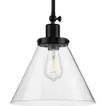 Progress Lighting Hinton 1-Light Matte Black Pendant