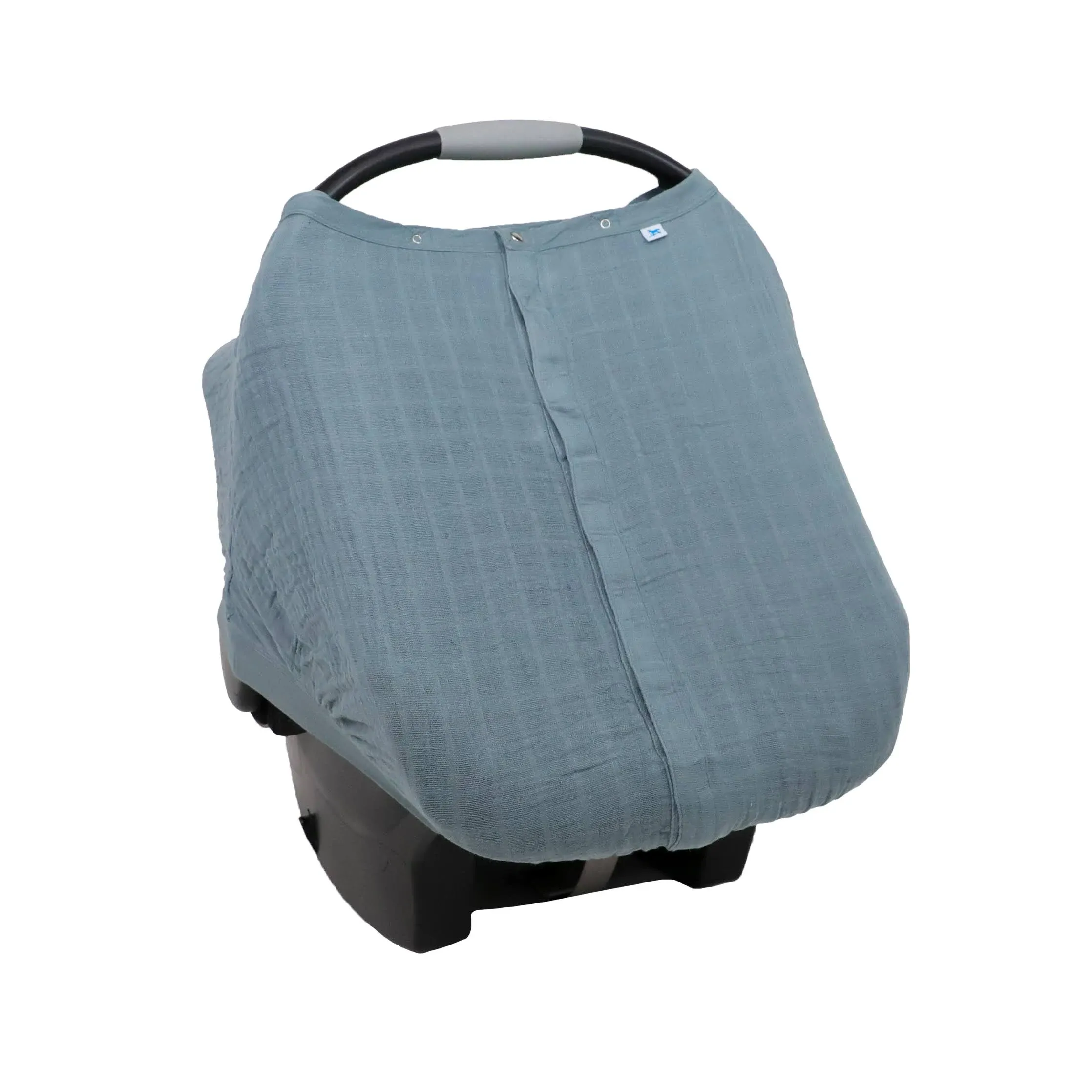 Cotton Muslin Car Seat Canopy - Sea