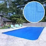 Heavy-duty 3-year 4 Ft. X 8 Ft. Rectangular Blue Solar Pool Cover | Crystal