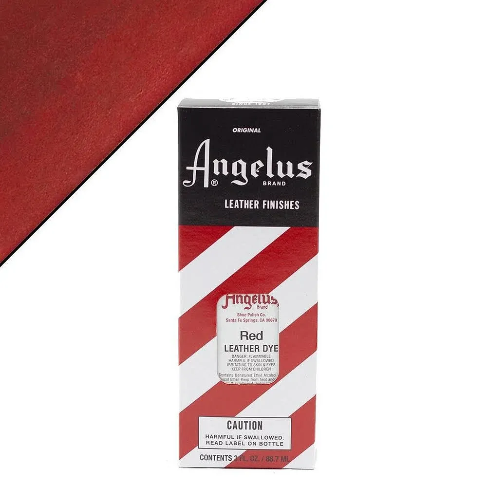 Angelus Brand Leather Dye w/Applicator - 3 oz Burgundy