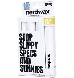 Nerdwax Glasses Wax - 4ct Value Pack | Stop Sliding Glasses | Anti-Slip Eyewear Retainer | As Seen on Shark Tank