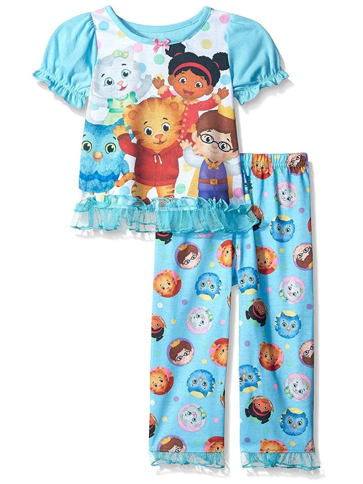 Daniel Tiger Toddler Girls Short Sleeve Poly Pajama Set