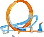 Hot Wheels Massive Loop Mayhem Track Set with Huge 28-Inch Tall Track Loop Slam Launcher