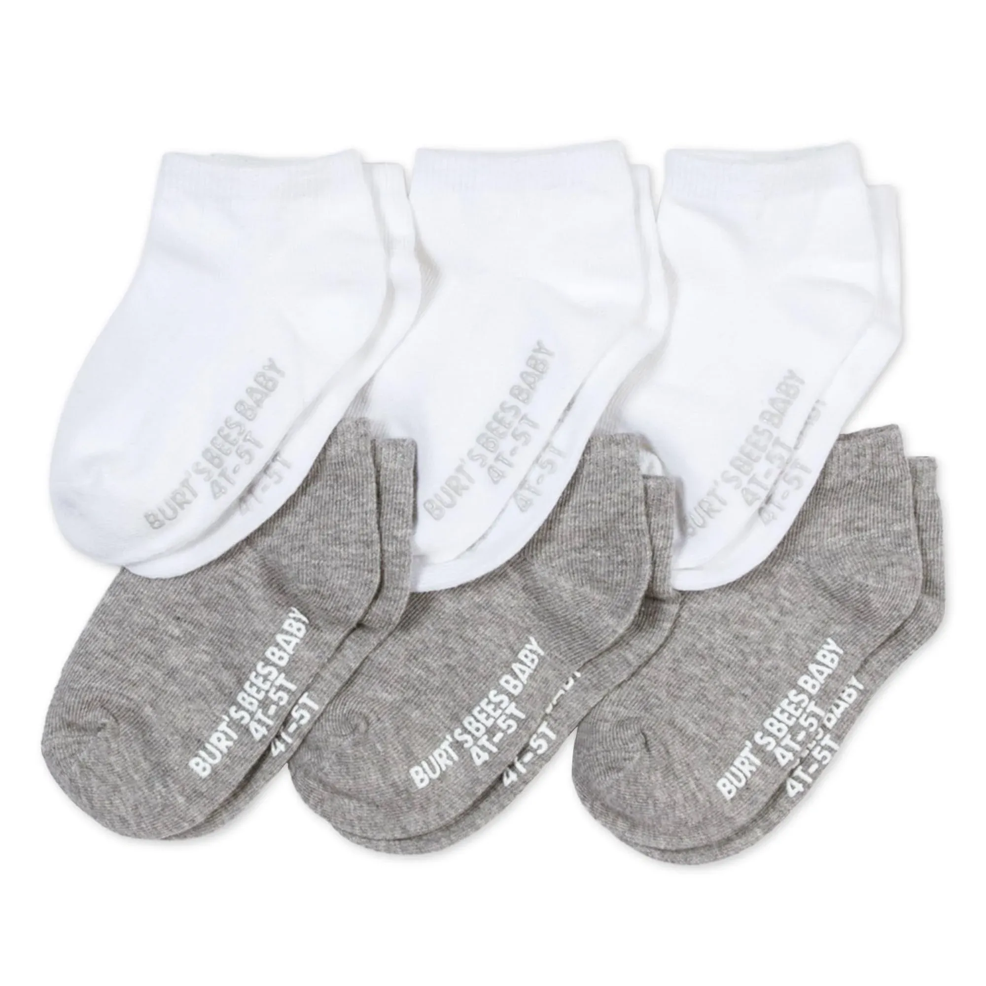 Solid Organic Cotton Baby Ankle Socks 6 Pack