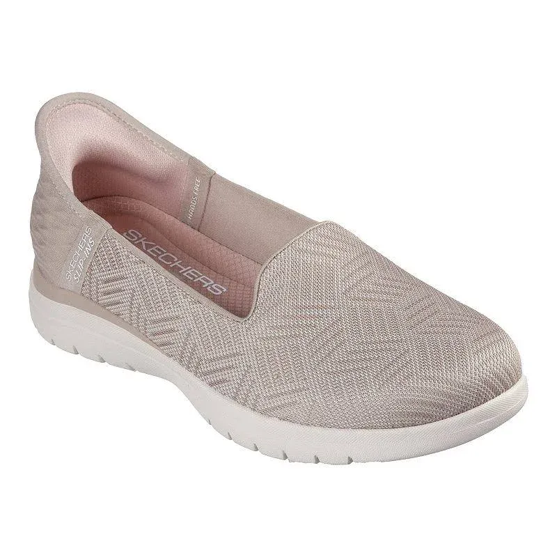 Skechers Hands Free Slip-Ins On The Go Flex Clover Women's Shoes, Size: 6.5, Taupe