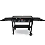 Gas One Propane Burner Grill 36-Inch Flat Top Grill Griddle Cooking Station Foldable 4 Burner Propane Grill with Pre-Seasoned Griddle Professional