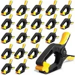 EQUIPTZ Small Spring Clamps 3 inch - 20 Pack Clamps for Backdrop Stand, Tarps, Crafts & Pool Cover with 1.5 inch Mouth Opening - Mini Clamps for