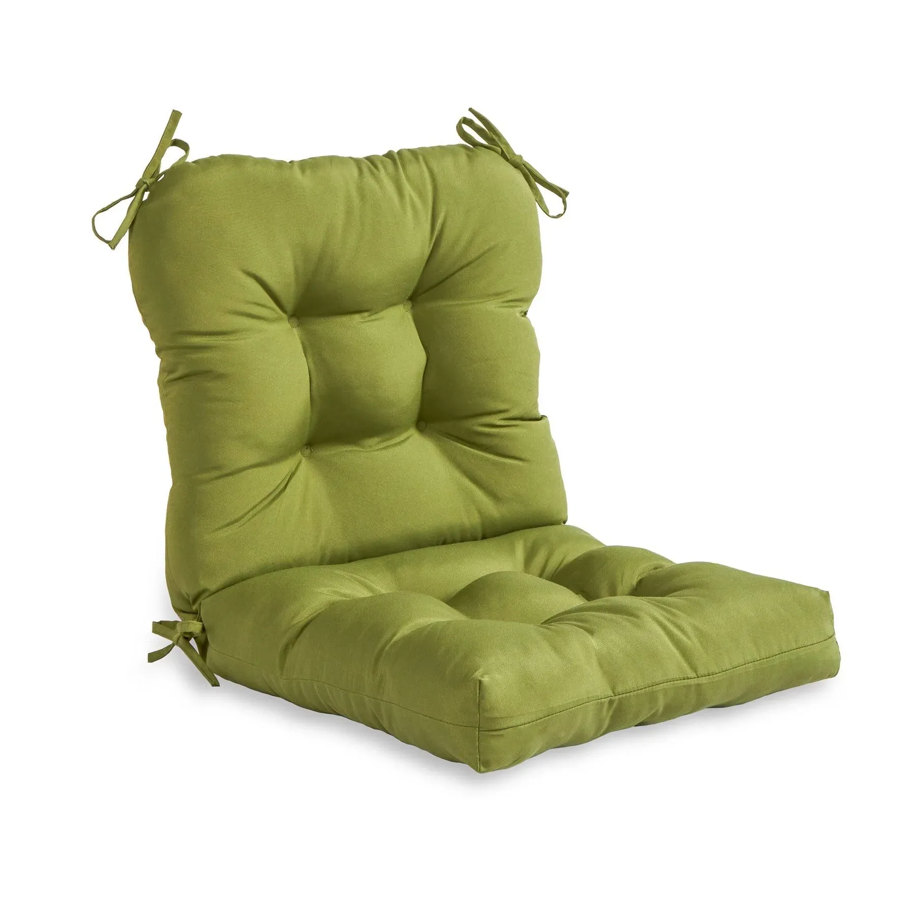 Greendale Home Fashions 21 in. Outdoor Reversible Tufted Chair Cushion